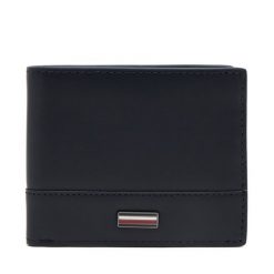 Duży Portfel Męski Tommy Hilfiger. Niebieskie portfele Tommy Hilfiger, bez wzorów. Za 189.99 zł.