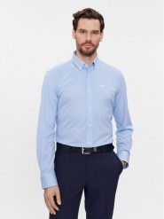 Boss Koszula 50469378 Błękitny Regular Fit. Niebieskie koszule Boss, m, bez wzorów, z bawełny, bez kołnierzyka, bez ramiączek. Za 309.99 zł.