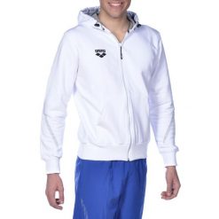 Bluza męska Arena Team Line Hooded Jacker. Szare bluzy z kapturem Arena, m, bez wzorów, z bawełny, z kapturem. Za 111.98 zł.