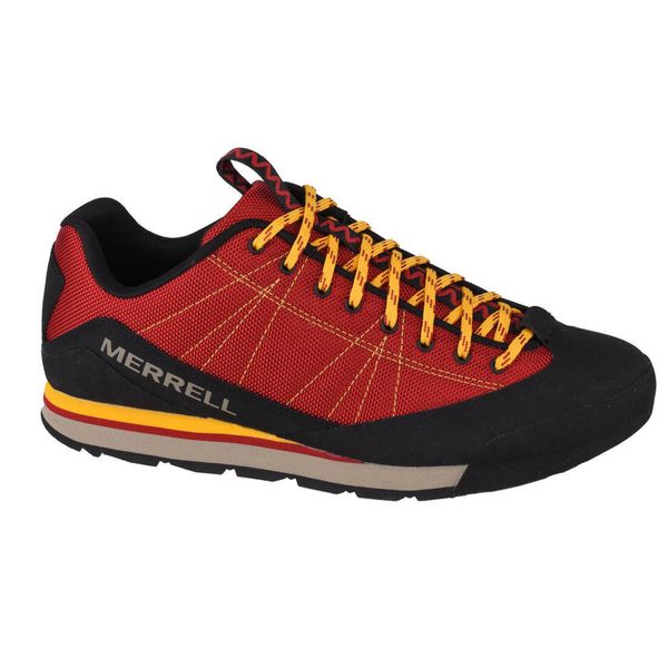 Buty trekkingowe męskie, Catalyst Storm. Czerwone buty trekkingowe Merrell, bez wzorów, z syntetyku, bez zapięcia. Za 379.99 zł.