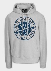 Bluza męska Pitbull z kapturem SAN DIEGO SUN. Szare bluzy z kapturem PITBULL, m, bez wzorów, z bawełny, z kapturem. Za 189.99 zł.