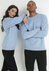 Niebieska Bluza Hypnol. Niebieskie bluzy Born2be, m, bez wzorów, z dzianiny, bez kaptura. W wyprzedaży za 29.74 zł.