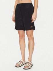 Guess Szorty materiałowe F5GT13 WH1D2 Czarny Regular Fit. Czarne szorty Guess, m, z aplikacjami, z materiału. Za 229.99 zł.