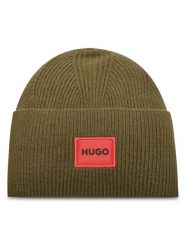 Hugo Czapka Xaff 50496011 Zielony. Zielone czapki zimowe Hugo, bez wzorów, z materiału. Za 299.99 zł.