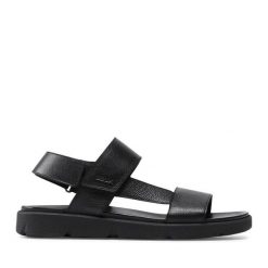 Sandały Geox. Czarne sandały Geox, bez zapięcia. Za 249.99 zł.