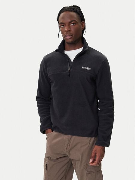 Napapijri Polar T-Dergana NP0A88UZ Czarny Regular Fit. Czarne bluzy z polaru Napapijri, m, bez wzorów, z polaru, bez kaptura. Za 259.99 zł.