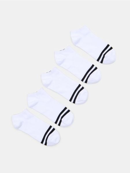 Skarpetki z bawełną 5 pack - biały. Białe skarpety Sinsay, bez wzorów, z bawełny. Za 15.99 zł.