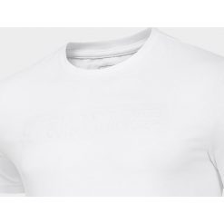 T-shirt męski TSM207 - biały. Białe t-shirty 4F, m, bez wzorów, bez kołnierzyka, bez ramiączek. Za 59.99 zł.