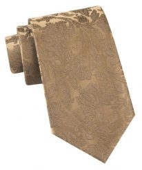 Klasyczny Krawat Męski - Chattier - Jasny Brąz (Stare Złoto). Żółte krawaty i muchy Chattier, bez wzorów, z tkaniny. Za 49.00 zł.
