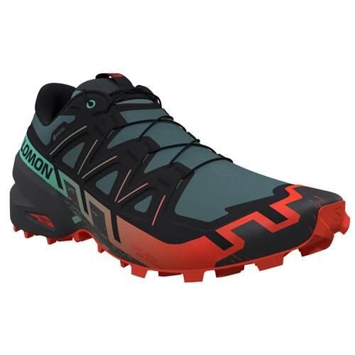 Buty do biegania męskie Salomon Speedcross 6 Gtx. Niebieskie buty do biegania Salomon, bez wzorów, z materiału, bez zapięcia, do biegania, salomon speedcross. Za 692.00 zł.