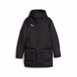 Kurtka puchowa Puma teamFinal. Czarne kurtki Puma, xs, bez wzorów, z puchu, bez kaptura. Za 641.00 zł.