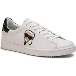 Sneakersy KARL LAGERFELD - KL51210 White Lthr. Białe buty sportowe casual marki KARL LAGERFELD, z materiału. Za 779.00 zł.