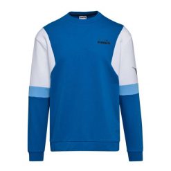 Bluza męska DIADORA SWEATSHIRT CREW DIADORA CLUB. Niebieskie bluzy Diadora, m, bez wzorów, bez kaptura. Za 99.99 zł.