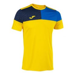 Jersey Joma Crew V. Niebieskie t-shirty sportowe Joma, bez wzorów, z jersey, bez ramiączek, na fitness i siłownię. W wyprzedaży za 90.10 zł.