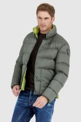 BLAUER Ciemnozielona puchowa kurtka męska FLETCHER. Zielone kurtki Blauer USA, l, bez wzorów, z puchu, bez kaptura. W wyprzedaży za 1,089.99 zł.