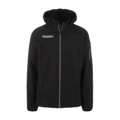 Kurtka softshell Kappa Valas. Czarne kurtki Kappa, m, bez wzorów, z materiału, z kapturem. Za 397.50 zł.