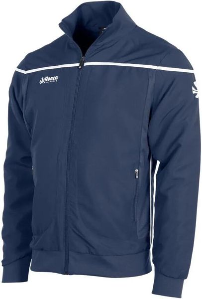 Męska kurtka Reece Varsity granatowo-biało-niebieska. Białe kurtki 3721 NUTRITION, na jesień, m, bez wzorów, z materiału, bez kaptura. Za 184.99 zł.