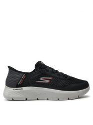 Skechers Sneakersy Go Walk Flex-New World 216505/BKOR Czarny. Czarne buty sportowe casual Skechers, bez wzorów, z materiału, bez zapięcia. Za 259.99 zł.