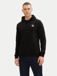 KARL LAGERFELD Bluza 705711 500900 Czarny Regular Fit. Czarne bluzy KARL LAGERFELD, m, bez wzorów, z bawełny, bez kaptura. Za 499.99 zł.