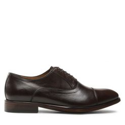 Półbuty Lord Premium. Brązowe eleganckie półbuty Lord Premium, bez wzorów, bez obcasa, bez zapięcia. Za 499.99 zł.