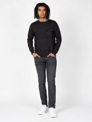 Pepe Jeans Sweter "Marcel" | PM702174 | Marcel | Mężczyzna | Grafitowy. Szare swetry nierozpinane Pepe Jeans, m, bez wzorów, z dzianiny, bez kołnierzyka, bez ramiączek. W wyprzedaży za 159.00 zł.