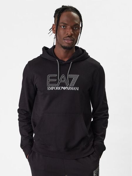 EA7 Emporio Armani Bluza 7M001313 AF13512 UC001 Czarny Regular Fit. Czarne bluzy EA7 Emporio Armani, l, bez wzorów, z bawełny, bez kaptura. Za 499.99 zł.