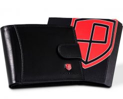 Portfel skórzany Peterson [DH] PTN MR-13L-CN czarny. Czarne portfele Peterson, bez wzorów, ze skóry. Za 39.00 zł.