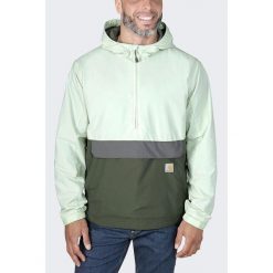 Kurtka męska przeciwdeszczowa Carhartt Anorak Rain Defender Lightweight. Zielone kurtki Carhartt, m, bez wzorów, bez kaptura. Za 392.99 zł.