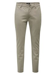 ONLY & SONS Spodnie chino w kolorze beżowym rozmiar: W32/L34. Brązowe eleganckie spodnie Only & Sons, l, z materiału. Za 127.65 zł.