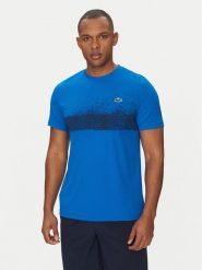 Lacoste T-Shirt TH8986 Niebieski Regular Fit. Niebieskie t-shirty sportowe LACOSTE, bez wzorów, z syntetyku, bez ramiączek, tenisowe. Za 259.99 zł.