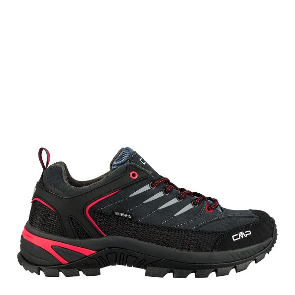 Buty trekkingowe męskie RIGEL 2.0 LOW skóra wodoodporne. Czarne buty turystyczne CMP, bez wzorów, z gumy, bez zapięcia, outdoorowe. Za 359.00 zł.
