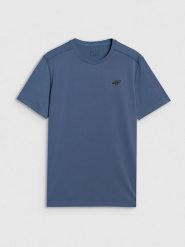 4F Koszulka sportowa w kolorze granatowym rozmiar: XL. Niebieskie t-shirty sportowe 4F, bez wzorów, z materiału, bez ramiączek, outdoorowe. Za 38.95 zł.