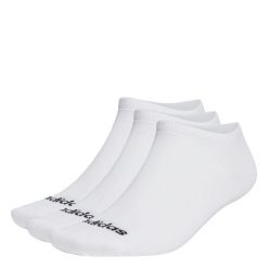 Cienkie skarpetki przed kostkę Linear – 3 pary. Białe skarpety Adidas, bez wzorów, z bawełny. Za 43.99 zł.
