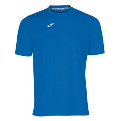 Koszulka do biegania męska Joma Combi. Niebieskie t-shirty sportowe Joma, bez wzorów, z poliesteru, bez ramiączek, do biegania. W wyprzedaży za 32.29 zł.
