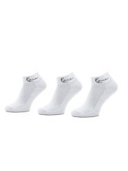 Karl Kani Zestaw 3 par niskich skarpet męskich Signature Ankle Signature Ankle Biały. Białe skarpety Karl Kani, bez wzorów, z bawełny. Za 39.99 zł.