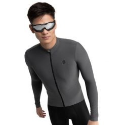 Męska termoaktywna koszulka rowerowa z długim rękawem Kolarstwo Siroko M7 Sam. Szare bluzy SIROKO, na jesień, m, bez wzorów, z materiału, bez kaptura. Za 380.00 zł.