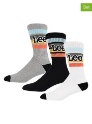 LEE Underwear Skarpety (3 pary) "Mcnulty" w kolorze białym, szarym i czarnym rozmiar: 38-42. Białe skarpety LEE Underwear, bez wzorów. Za 36.45 zł.