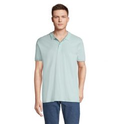 Męska Koszulka Polo Planet. Niebieskie koszulki polo sportowe SOL'S, m, bez wzorów, bez kołnierzyka, bez ramiączek, trekkingowe. Za 64.99 zł.
