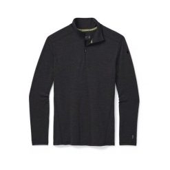 Koszulka termoaktywna męska Classic Thermal Merino BL 1/4 Zip. Czarne bielizna termoaktywna Smartwool, m, bez wzorów, z wełny, bez ramiączek, trekkingowe. Za 589.99 zł.