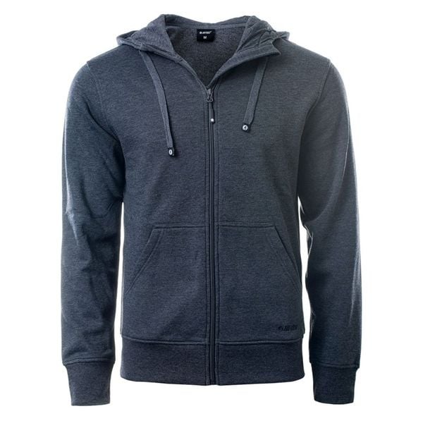Bluza męska z kapturem Hi-Tec Silian II - ciemnoszara, Rozmiar XXL. Szare bluzy Hi-tec, m, bez wzorów, z polaru, z kapturem. Za 109.99 zł.