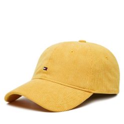 Czapka z daszkiem Tommy Hilfiger. Żółte czapki z daszkiem Tommy Hilfiger, bez wzorów. Za 129.99 zł.