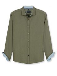 OLYMP Koszula "Casual" - Regular fit - w kolorze zielonym rozmiar: M. Zielone koszule Olymp, m, bez wzorów, z bawełny, bez kołnierzyka, bez ramiączek. Za 122.09 zł.