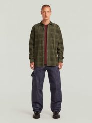 G-Star Koszula - Regular fit - w kolorze khaki rozmiar: XL. Brązowe koszule G-Star, xl, bez wzorów, z bawełny, bez kołnierzyka, bez ramiączek. Za 201.35 zł.