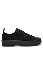 Calvin Klein Jeans Sneakersy Lugged Hybrid Low Laceup Auth YM0YM01091 Czarny. Czarne buty sportowe casual Calvin Klein Jeans, bez wzorów, z jeansu, bez zapięcia. Za 299.99 zł.