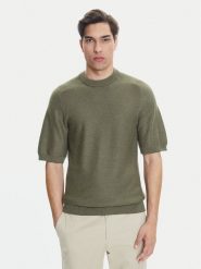 BOSS Sweter Kencel 50545678 Zielony Regular Fit. Zielone swetry rozpinane Boss, l, bez wzorów, z syntetyku, bez kołnierzyka, bez ramiączek. Za 599.99 zł.