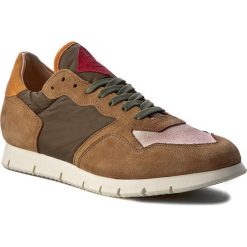 Sneakersy NOBRAND - Elements 13378 Kaki/Cognac. Brązowe buty sportowe casual Nobrand, bez wzorów, z materiału, bez zapięcia. W wyprzedaży za 239.00 zł.