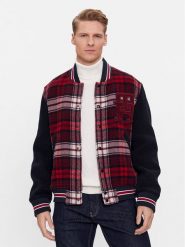 Tommy Hilfiger Kurtka bomber Varsity MW0MW34023 Czerwony Regular Fit. Czerwone kurtki Tommy Hilfiger, m, bez wzorów, z wełny, bez kaptura. Za 1,369.00 zł.