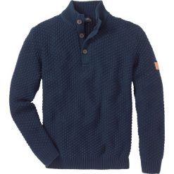 Sweter Slim Fit bonprix ciemnoniebieski. Swetry nierozpinane marki bonprix. Za 89.99 zł.