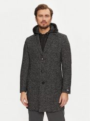 KARL LAGERFELD Płaszcz wełniany 455712 544727 Czarny Regular Fit. Czarne płaszcze KARL LAGERFELD, na zimę, m, bez wzorów, z syntetyku, bez kaptura. Za 2,399.00 zł.