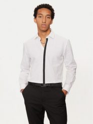 Hugo Koszula Keidi 50524849 Biały Slim Fit. Białe koszule Hugo, m, bez wzorów, z bawełny, bez kołnierzyka, bez ramiączek. Za 259.99 zł.